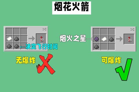 我的世界烟花火箭怎么做